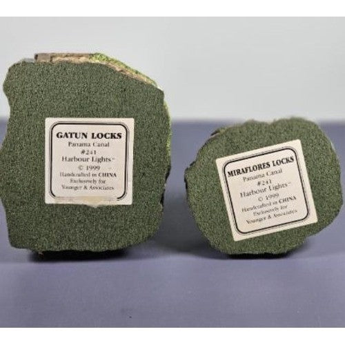 Harbour Lights Panama Canal Lighthouse Set of 2 Limited Edition