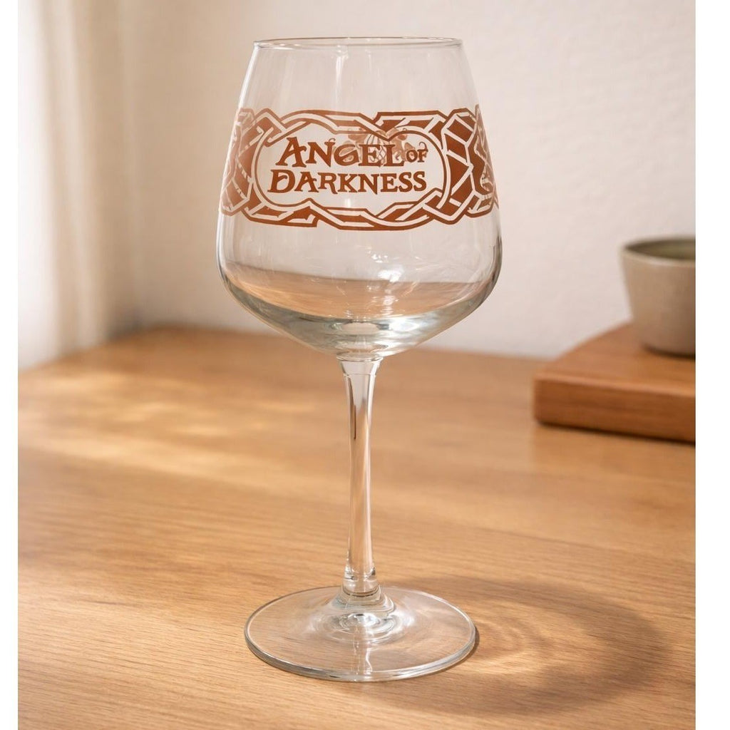 Angel Of Darkness Wine Glass Celtic Knot Goblet 8 Inch