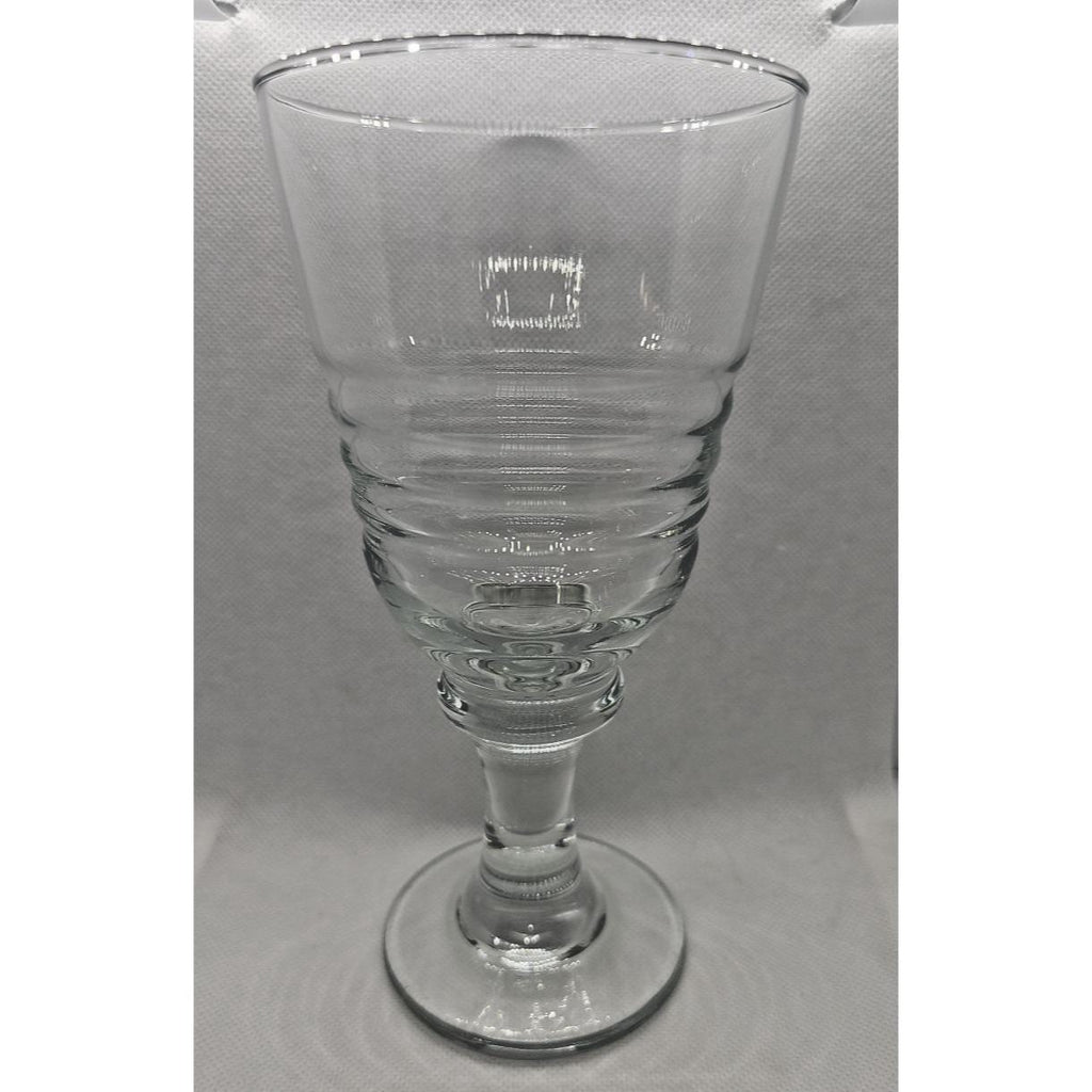 Libbey Sirrus Clear Goblet Ribbed Glass Water Wine Glass