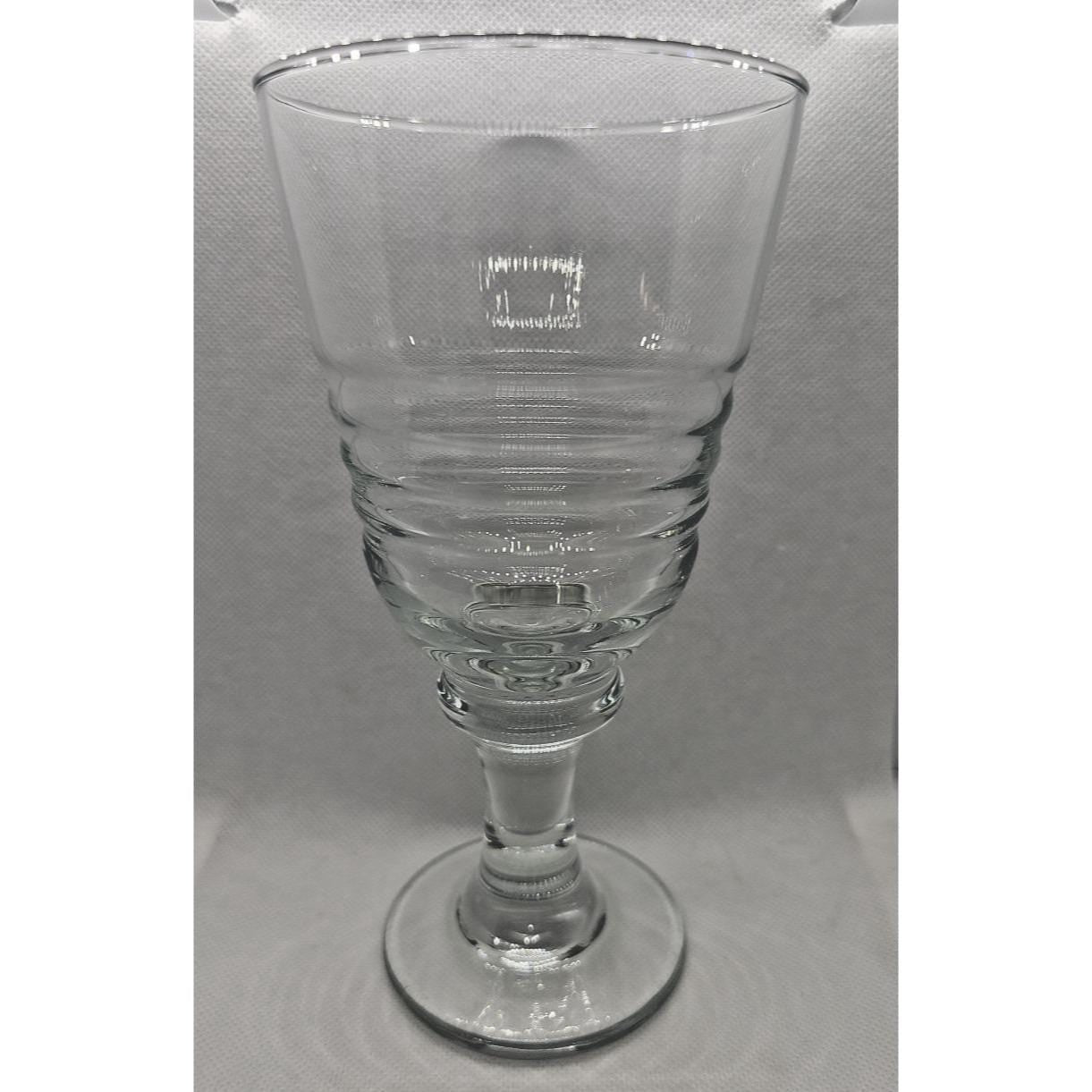 Libbey Sirrus Clear Goblet Ribbed Glass Water Wine Glass