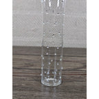 Vintage Clear Art Glass Bud Vase Applied Polka Dots 7 Inch