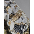 Vintage 1920s Porcelain Doll Gold White Lace Feather Boa In Box