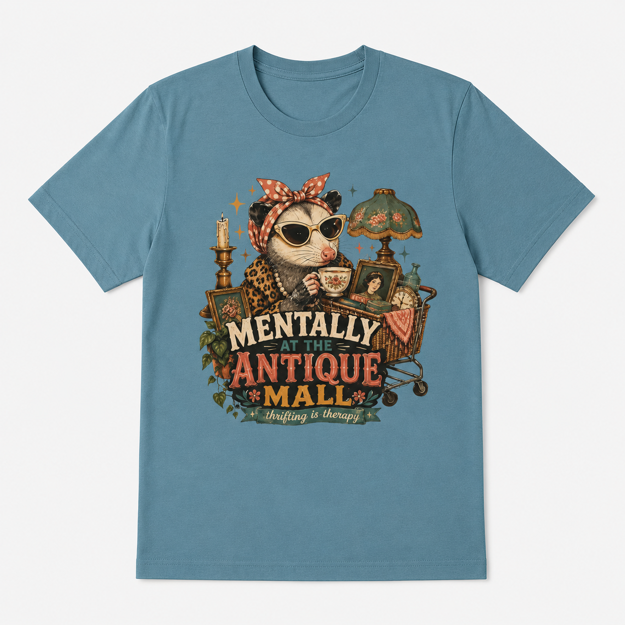 Mentally At The Antique Mall Shirt, Possum Thrifting Tee