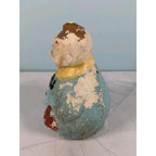 Antique Figural Salt Pepper Shakers Men Holding Hat Vintage Set