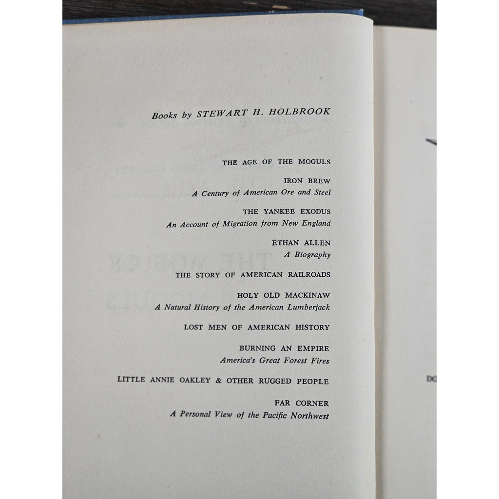 The Age of the Moguls 1953 Stewart H. Holbrook Hardcover History