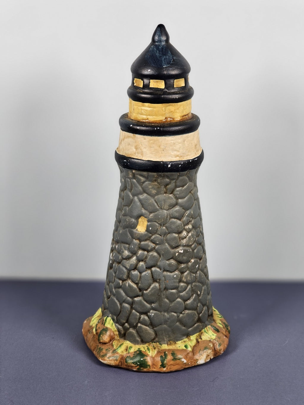 Vintage Ks Collection Blue Rock Lighthouse 6" Tall