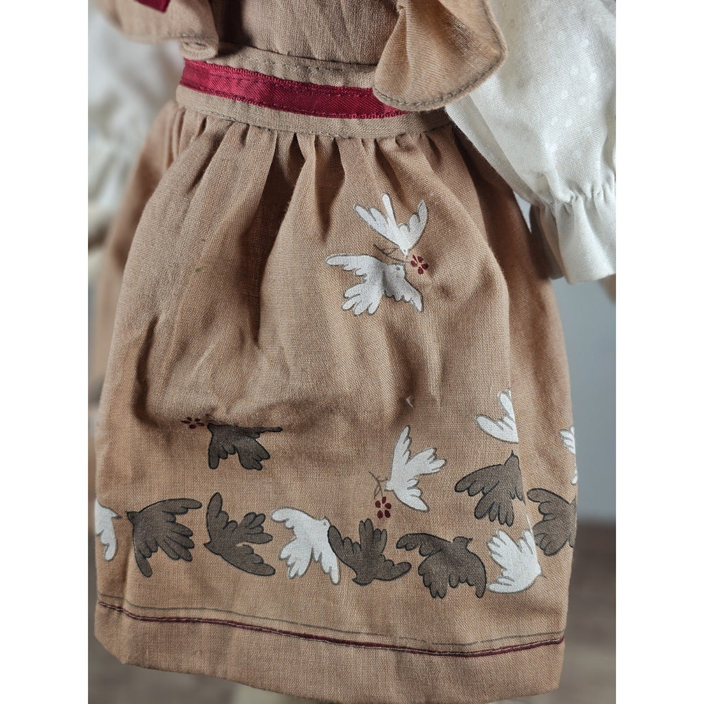 Vintage 17" Handmade Cotton Girl Doll