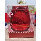 Christmas Stemless Wine Glass Funny Santa Red Holiday Glass