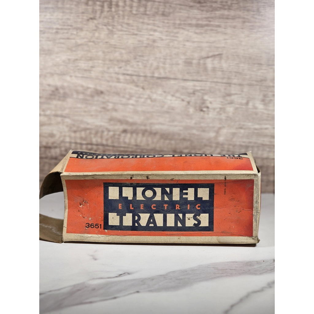 Vintage Lionel 3651 Log Car O Gauge Prewar Train With Original Box