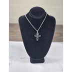 Vintage Silver Tone Celtic Cross Necklace Pendant