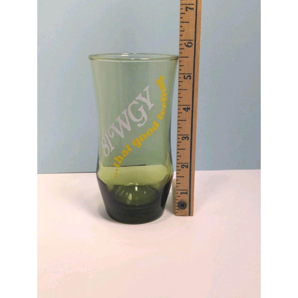 Libbey Green Glass 81WGY That Good Feeling Vintage Tumbler 5.5