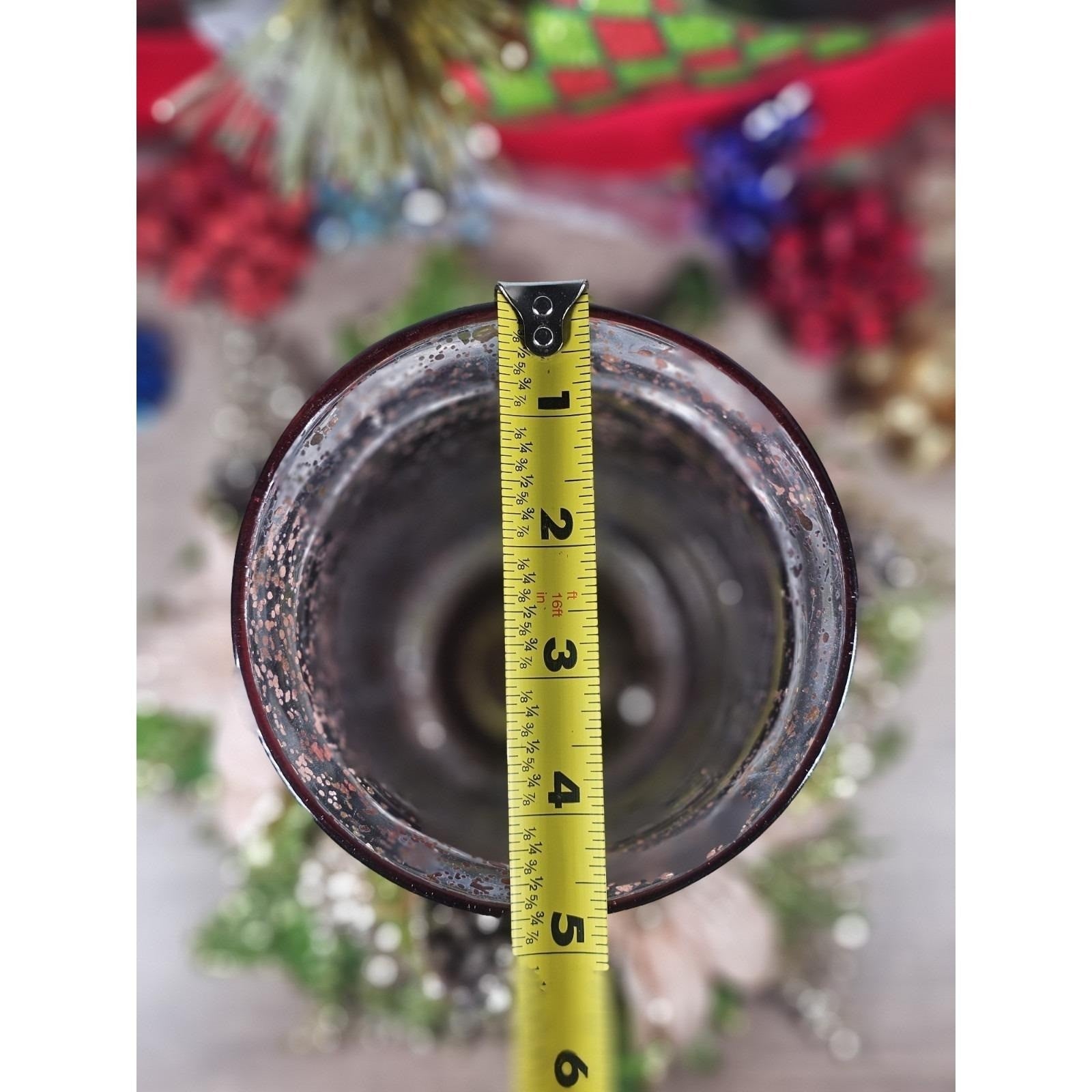 Vintage Pink Glitter Holder Holiday Centerpiece Floral Decor