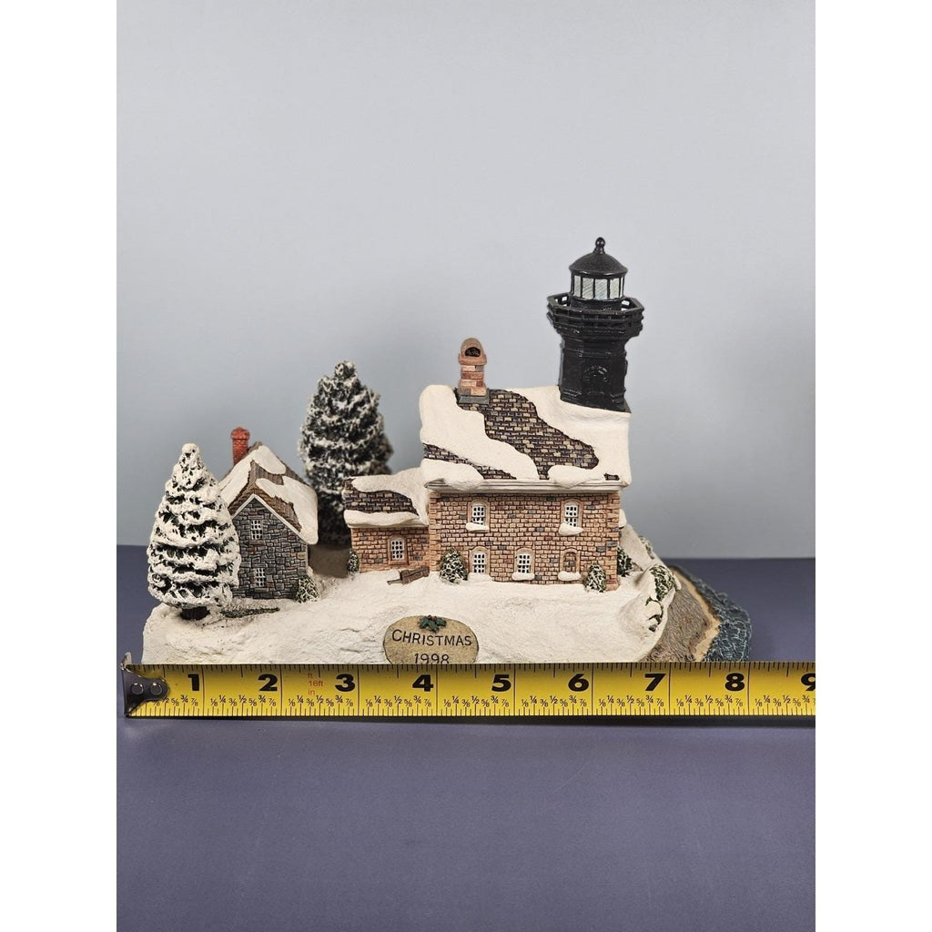 Harbour Lights Old Field Point Lighthouse Christmas COA