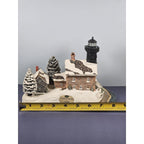 Harbour Lights Old Field Point Lighthouse Christmas COA