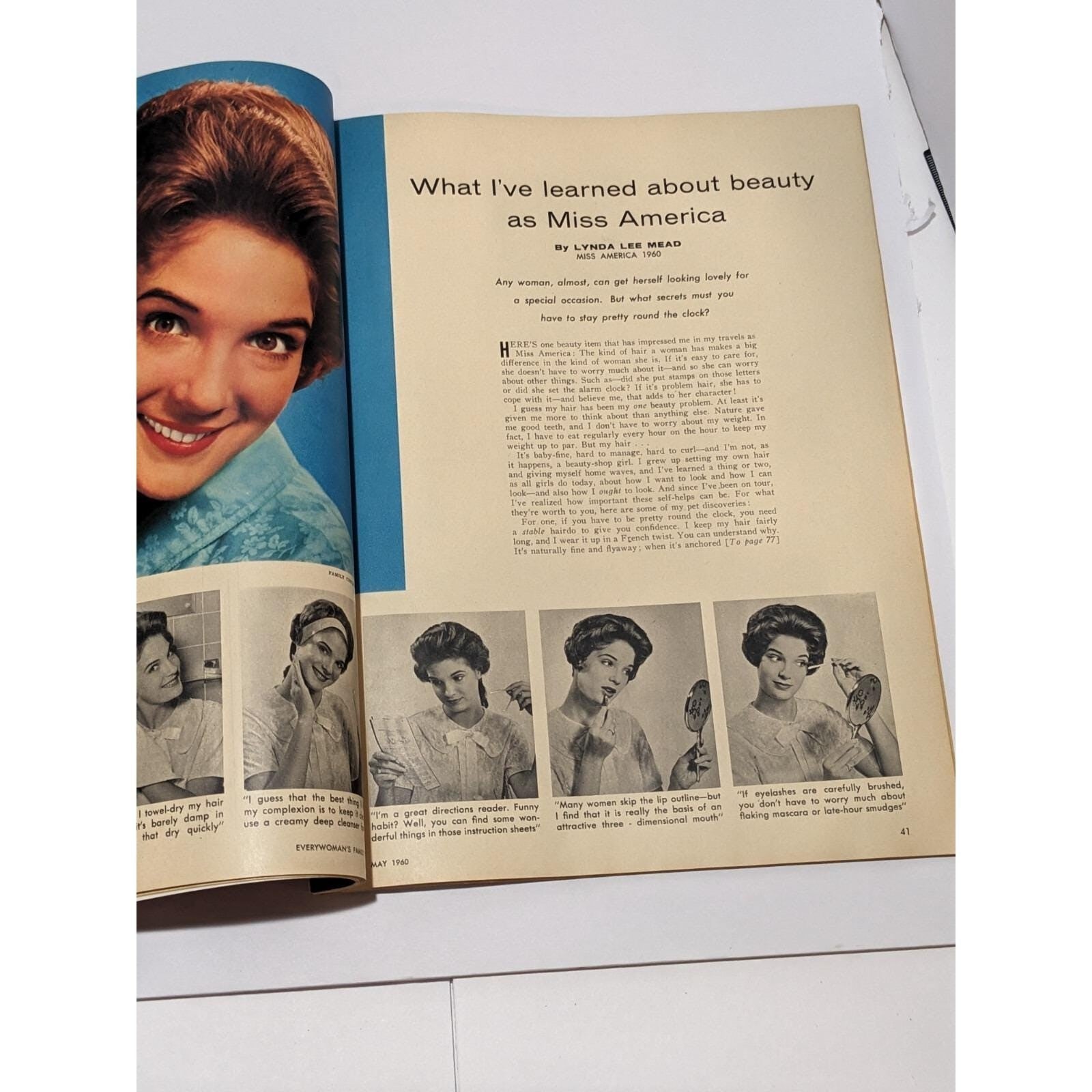 1960 Family Circle Magazine May Issue Lynda Lee Mead Miss America