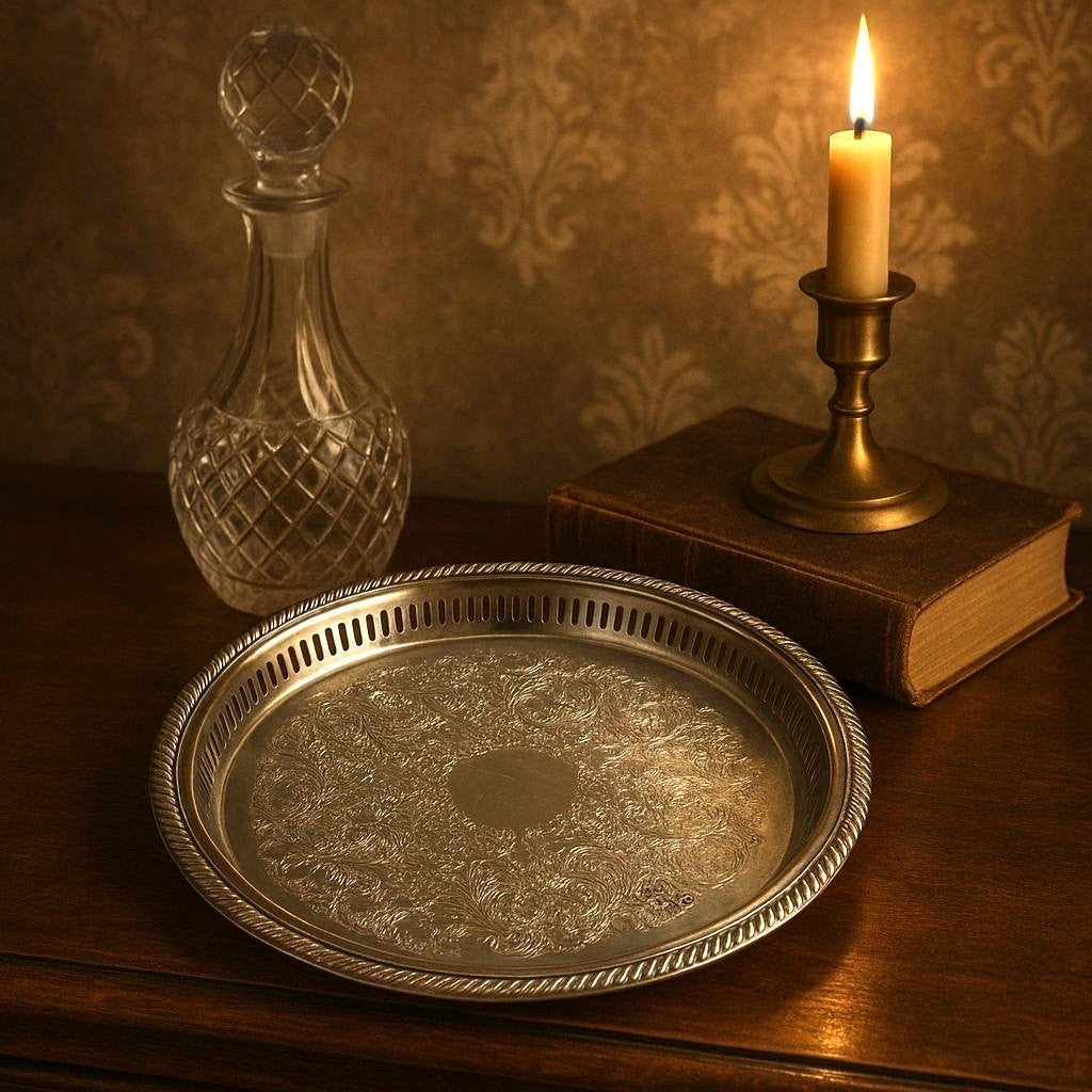 Irvinware Silver Plated Serving Tray 13" Vintage USA