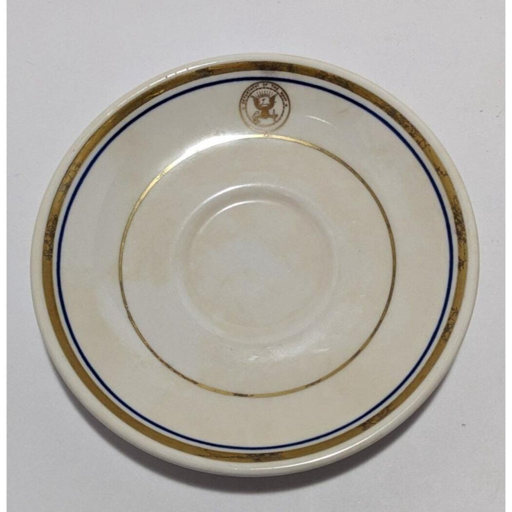 Homer Laughlin US Navy Saucer Plates Set of 2 Vintage USN China