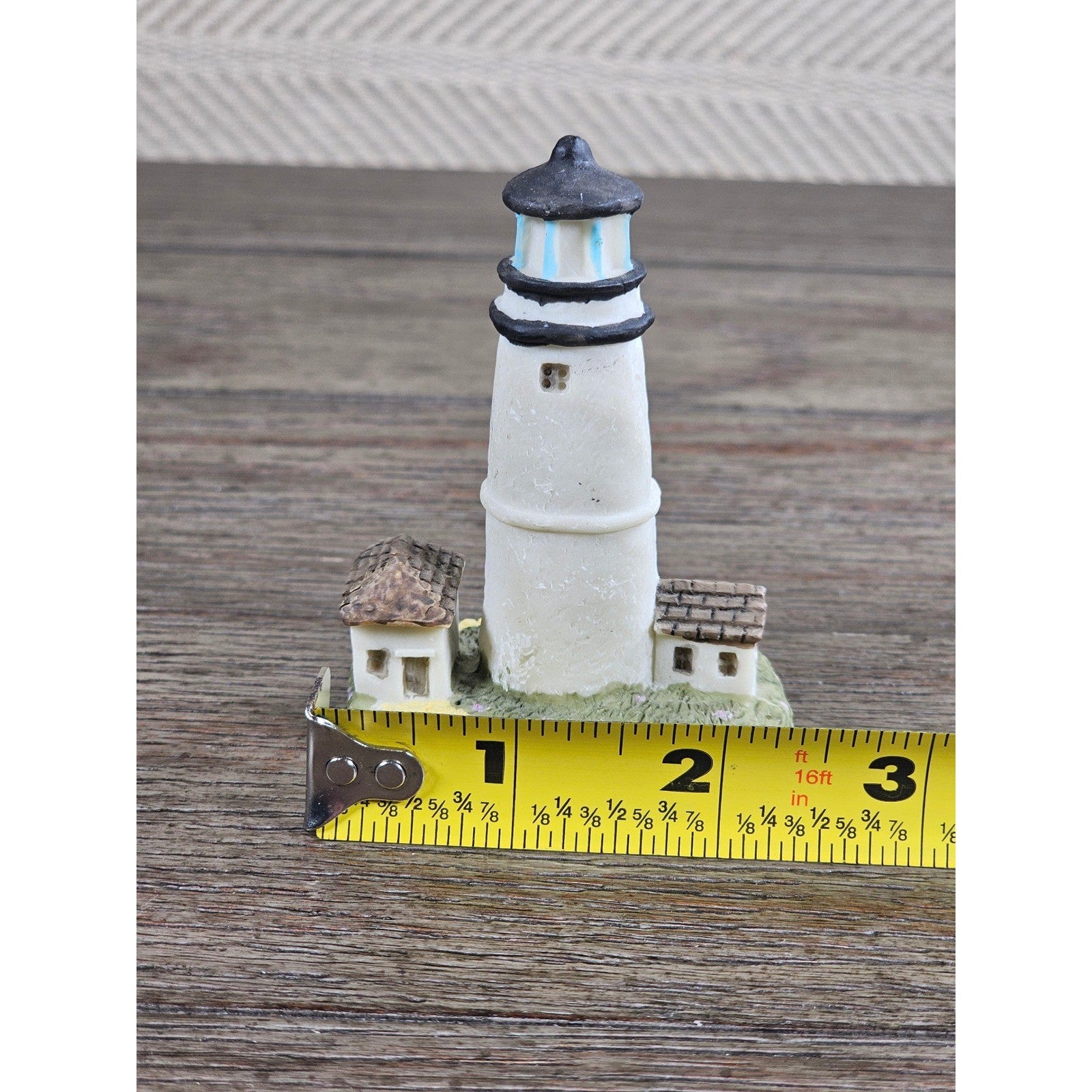 Vintage Mini Lighthouse Figurine Coastal Nautical Decor Small Seaside Accent