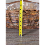 Vintage Wicker Basket with Plastic Liner – Rustic Storage Planter Basket
