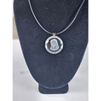 Vintage Swarovski Crystal Madonna Pendant 925 Silver Necklace