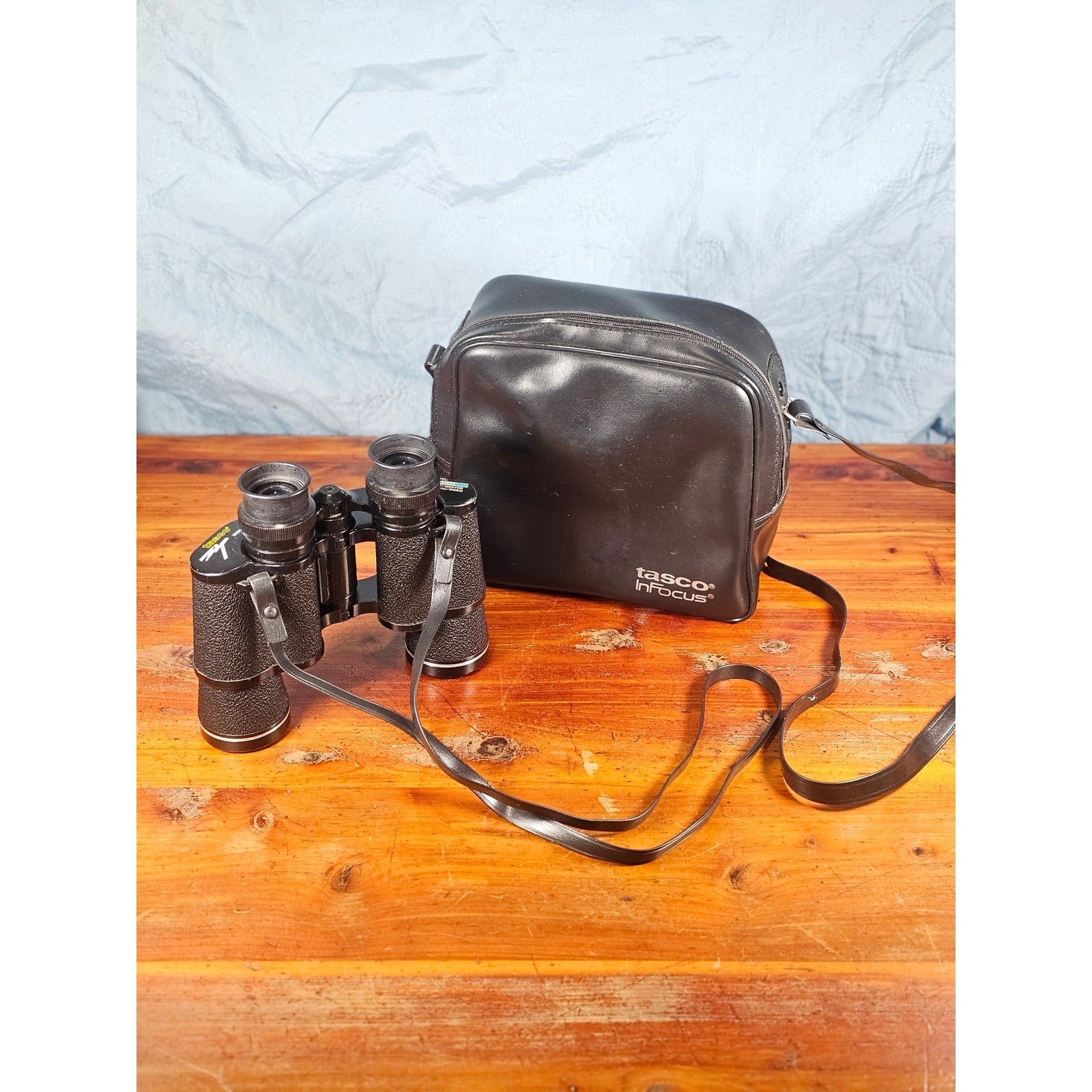 Vintage Tasco Zip 7x35 Binoculars with Case Fully Coated Optics