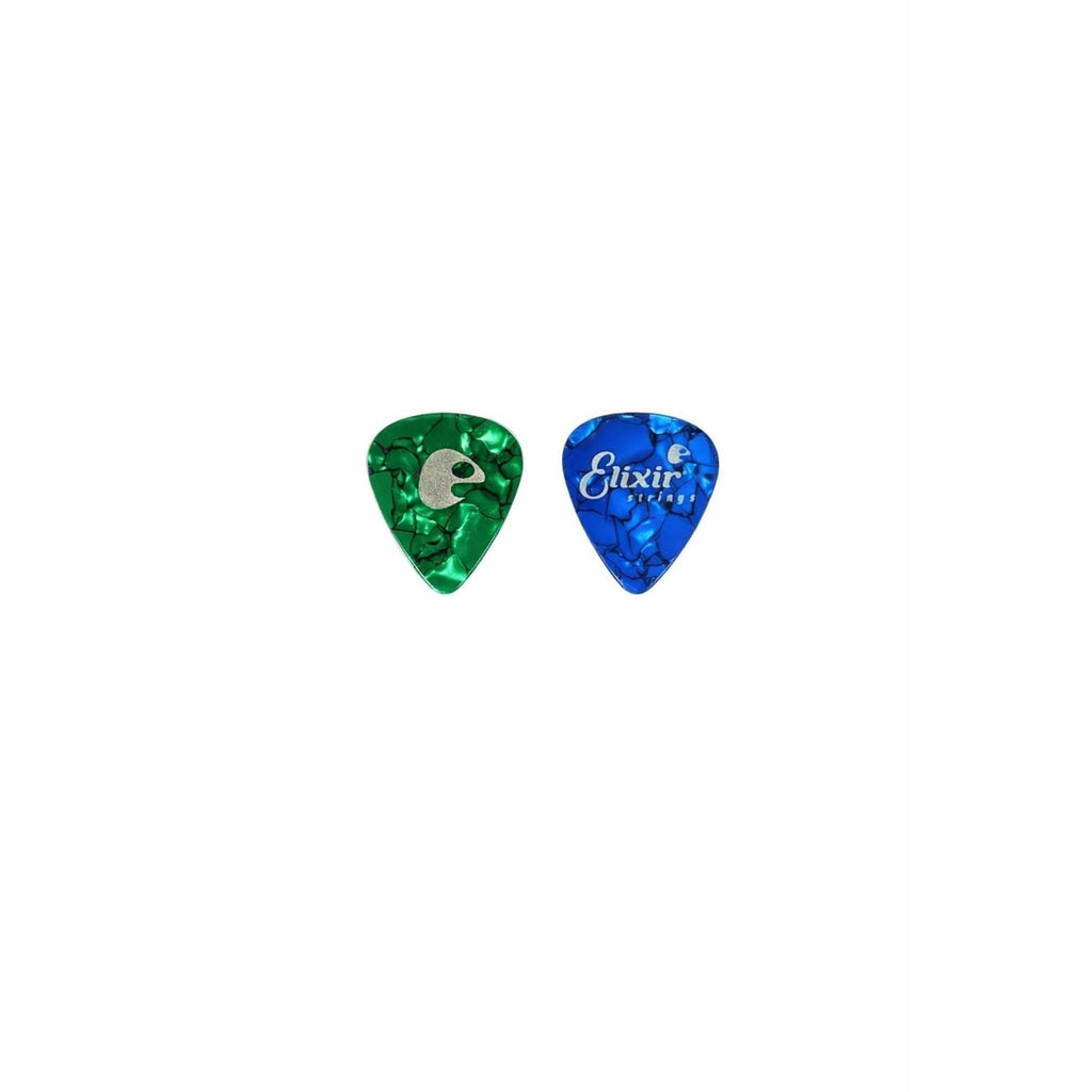 Elixir Guitar Pick Set 6 Celluloid Picks Mixed Gauges Marbled Colors