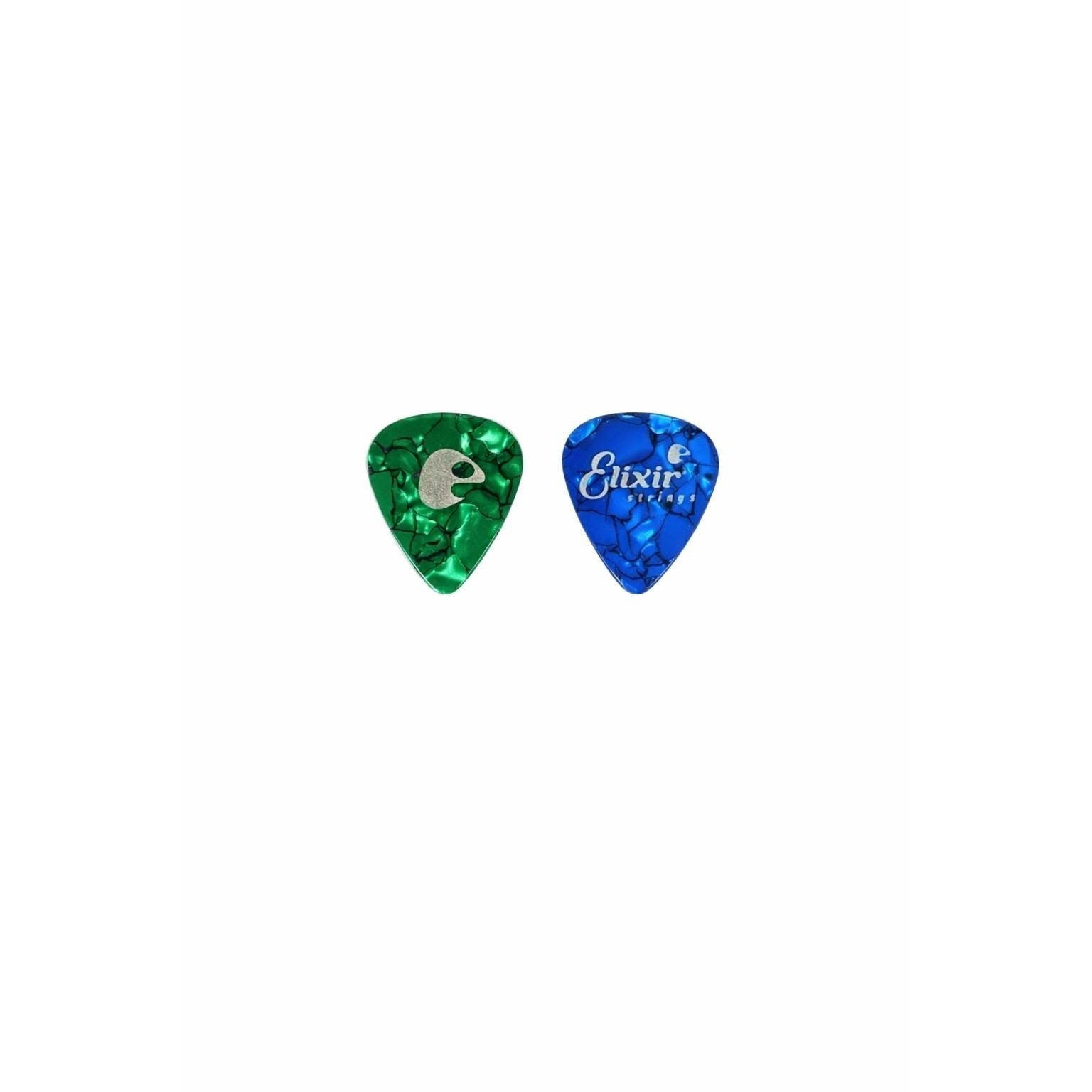 Elixir Guitar Pick Set 6 Celluloid Picks Mixed Gauges Marbled Colors