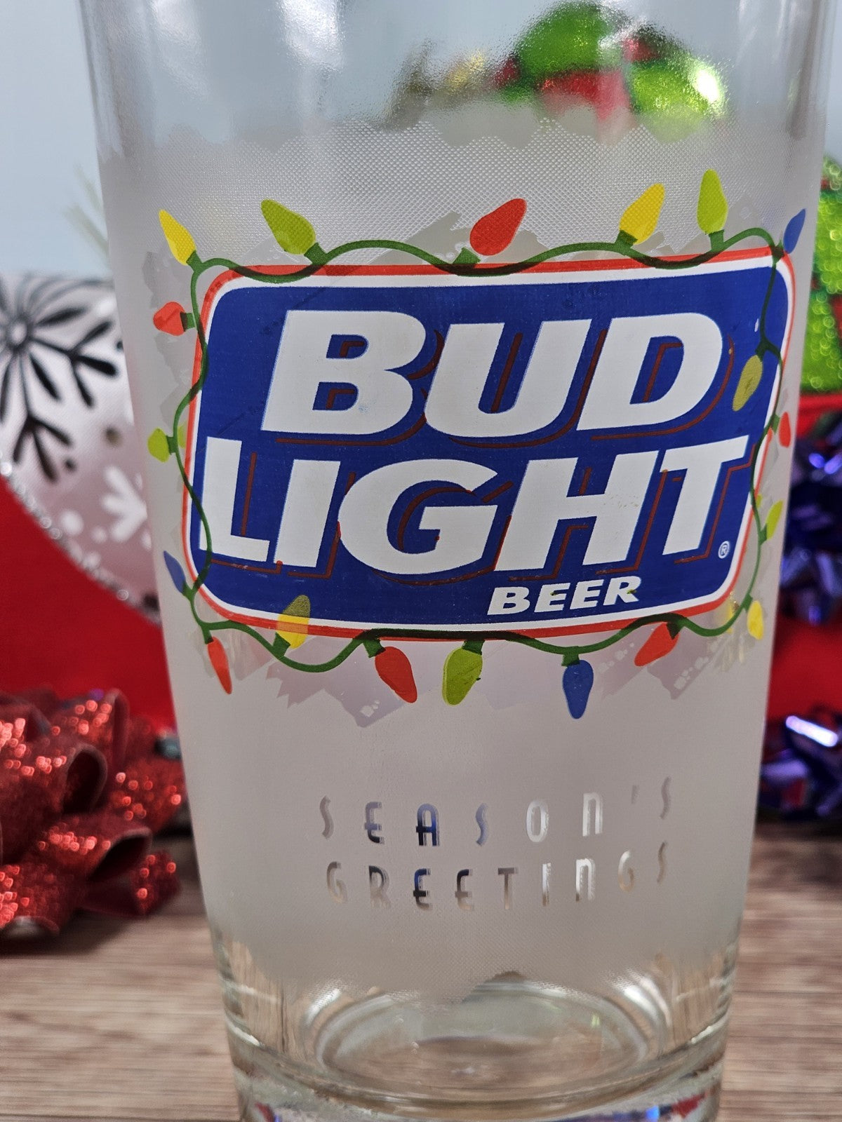 2024 Seasons Greetings Bud Light Festive Light Beer Mug