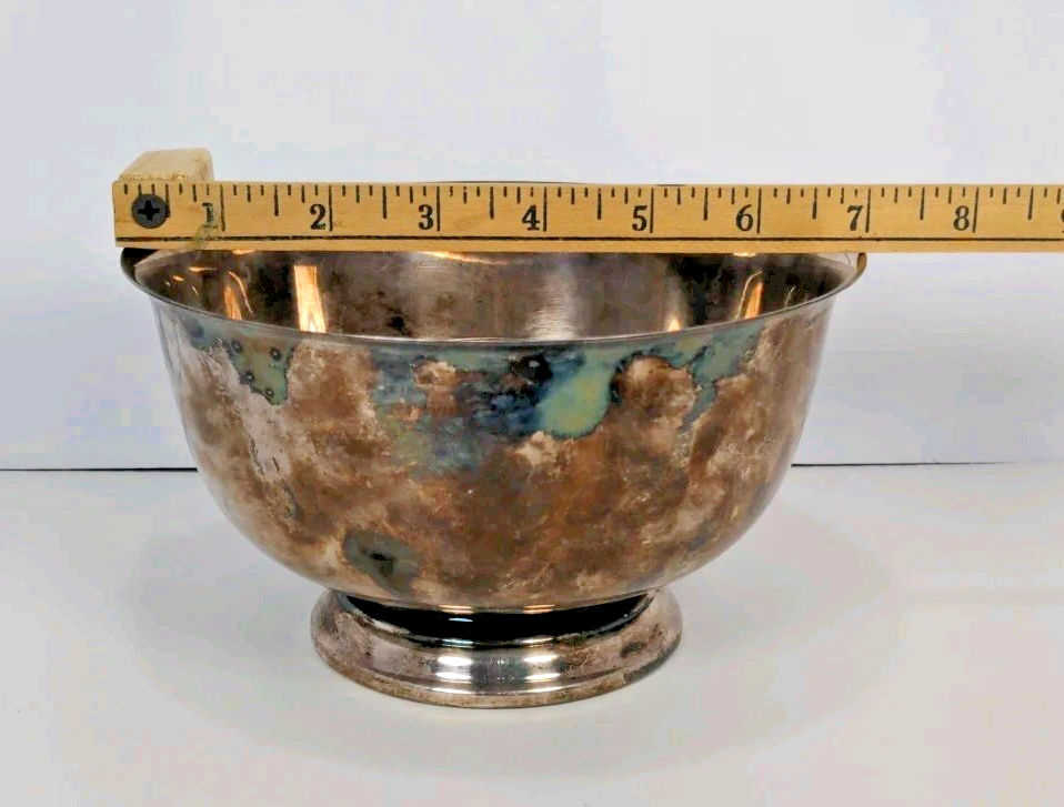 Vintage Webster Wilcox International Silver Co Silver-Plated Oval Bowl 4″×7″