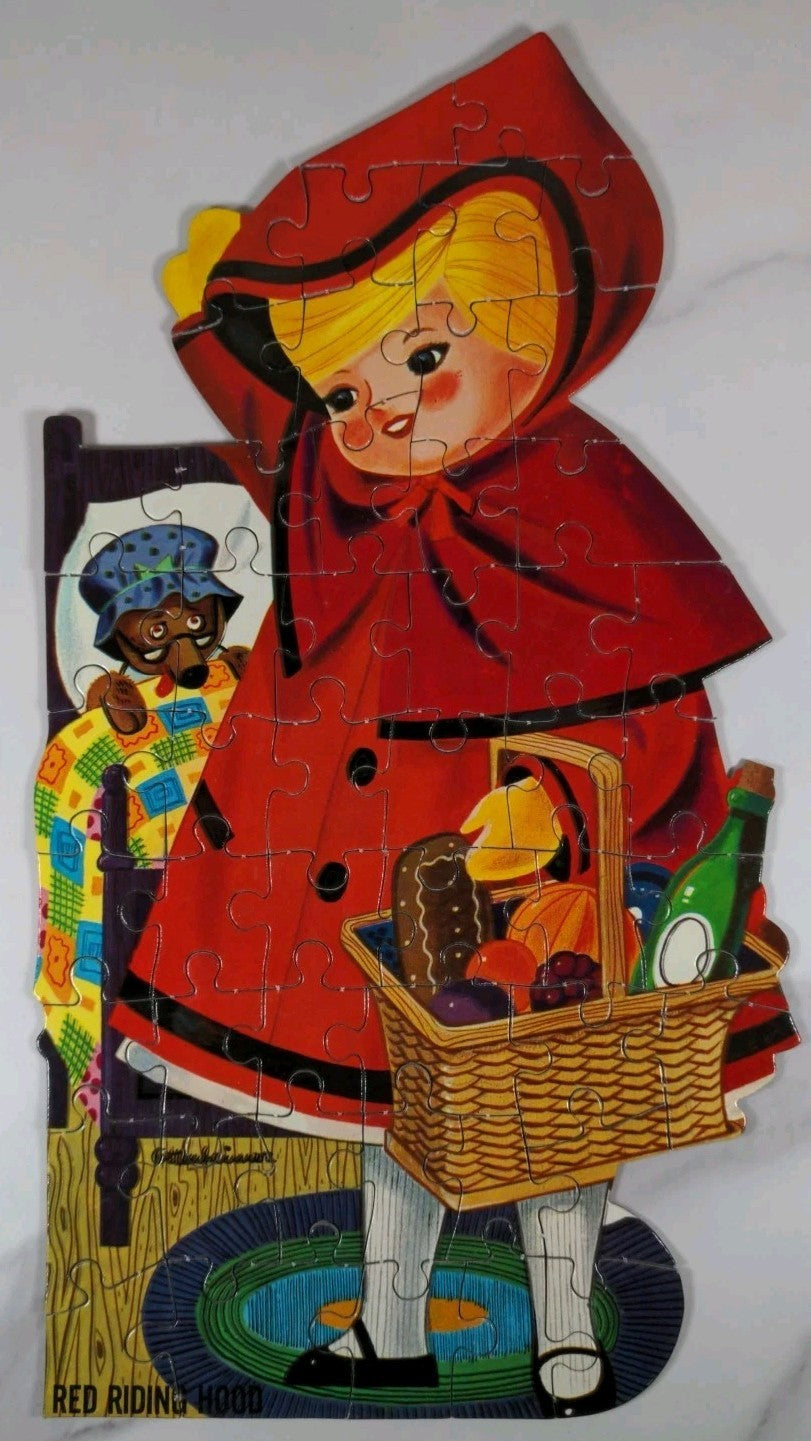 Vintage Harrett Gilmar Little Red Riding Hood 50-Piece Puzzle #417