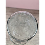 Vintage Brody Clear Glass Vase 9.5 Inch Mid Century Feather Leaf Design
