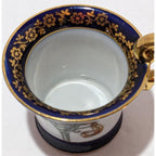 Vintage German Demitasse Cup Gold Plated Floral Eger Co