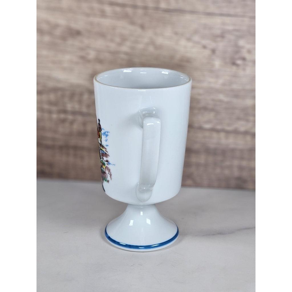 Vintage Fred Roberts Colonial Soldiers Mug Revolutionary War Footed Cup
