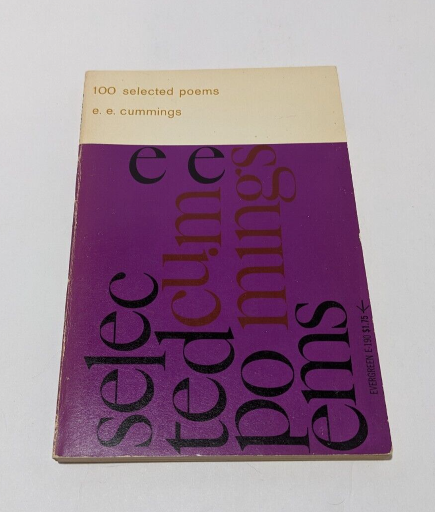 100 Selected Poems by E.E. Cummings – Vintage 1959 Evergreen Edition – Poetry