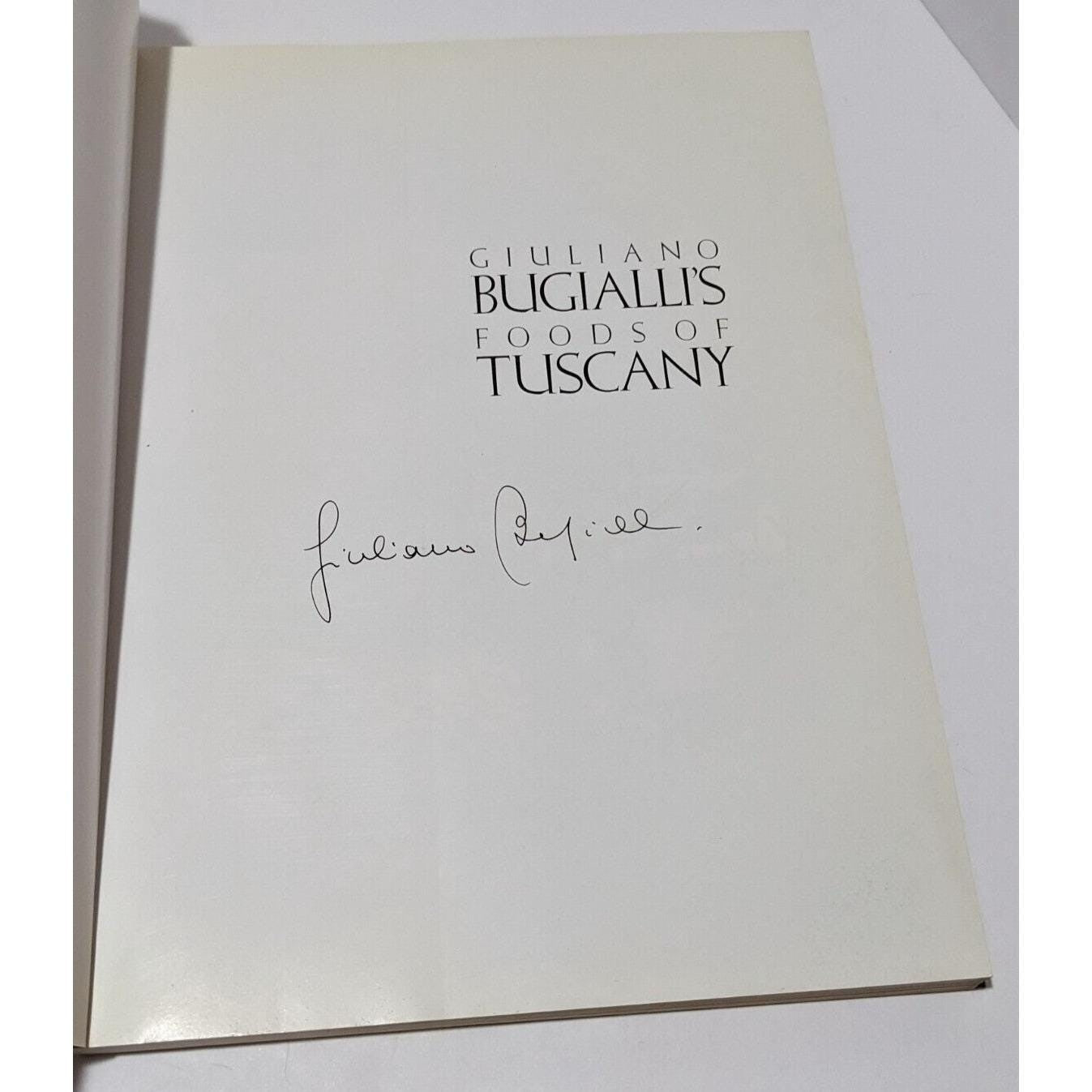 Signed Foods of Tuscany Cookbook Giuliano Bugialli Italian Cookbook