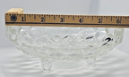 Fostoria American Cubist 3-Footed Clear Pressed Glass Bowl