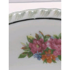 Vintage Yamatsu Japan Floral Porcelain Bowl Scalloped