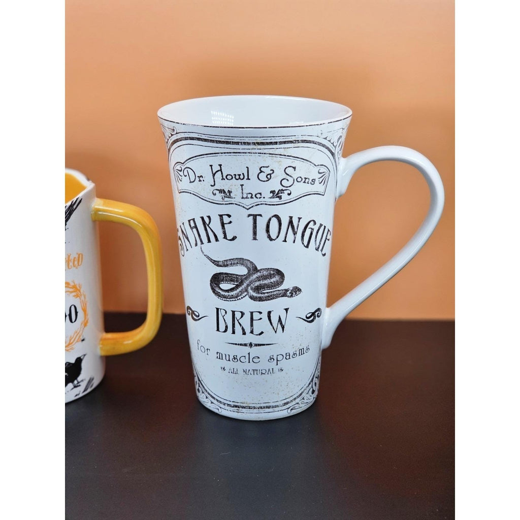 Vintage Halloween Mug Set Ceramic Haunted Apothecary Angela Staehling