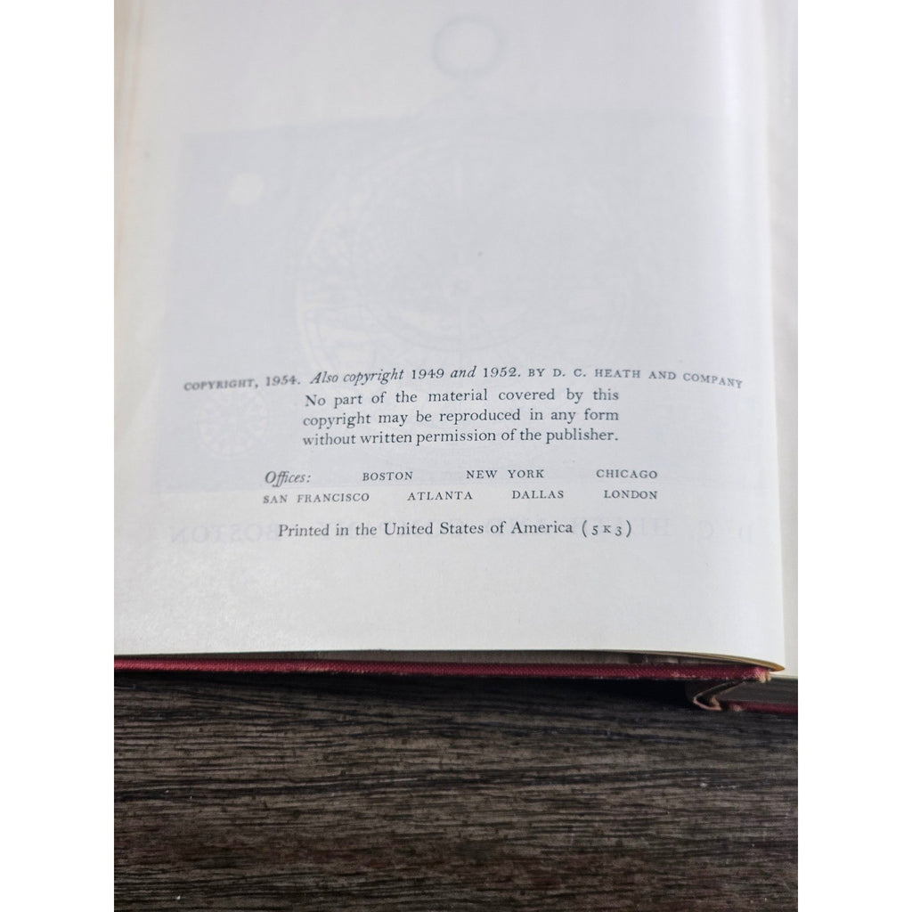 The Record of Mankind 1954 Hardcover D.C. Heath History Book Red