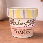 Vintage Russ Berrie Flower Pot You're the Greatest Planter