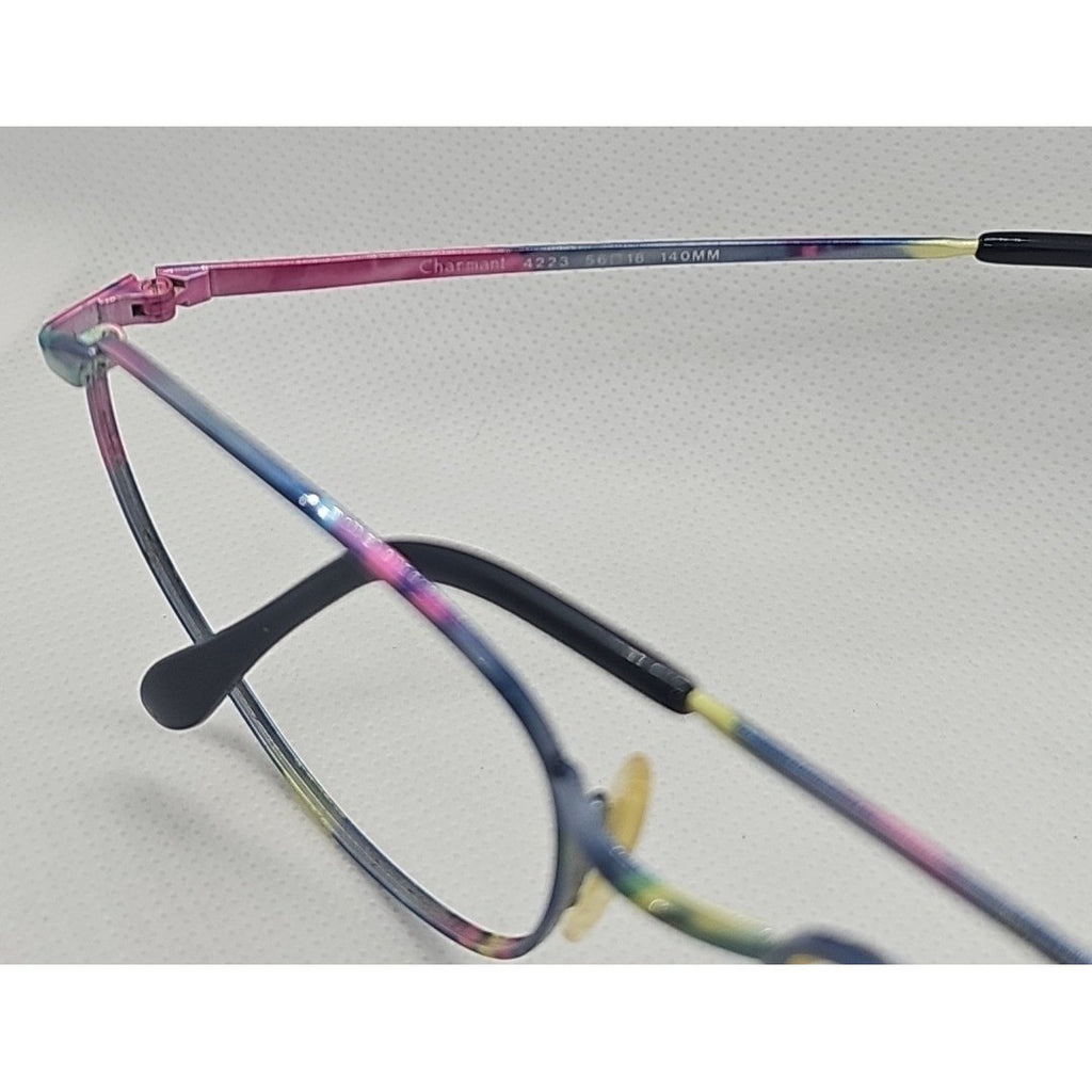 Charmant 4223 Designer Eyeglass Frames Only Teal Speckled 56-18-140