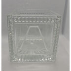 Vintage Mikasa Crystal Baby Keepsake Box BABY Glass Memory Box