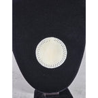 Vintage Carved Rose Pendant Round Floral Medallion Ivory Tone