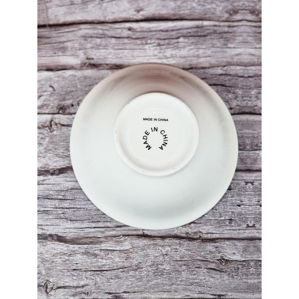 Vintage Holiday Christmas Cereal Bowl Snowflake Ceramic 6 Inch