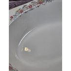 Vintage Lido Oval Serving Bowl W.S. George Floral Rim 9 1/4" x 7"