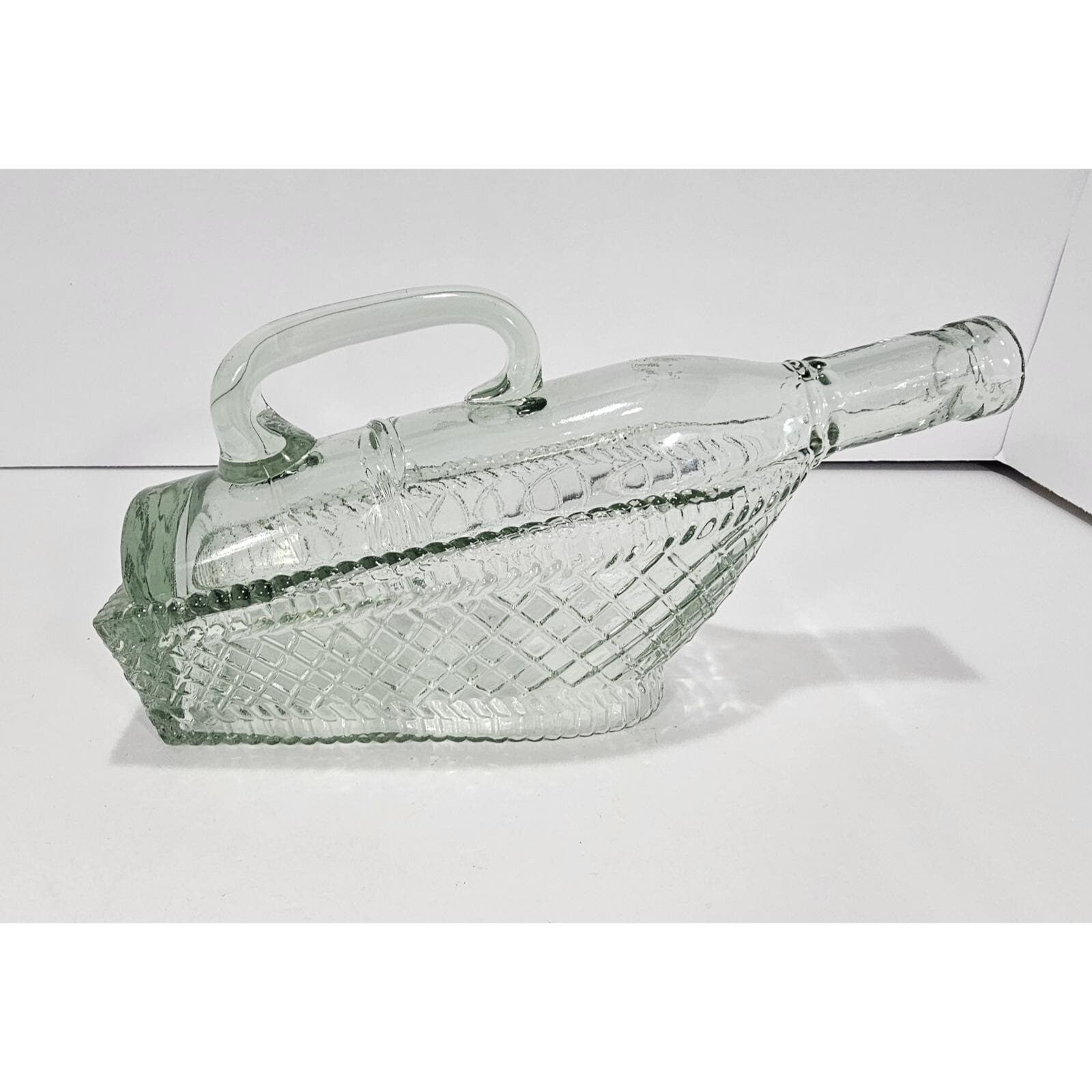 Vintage Italian Glass Ship Bottle 10.5 Inch London Winery Nautical Decor