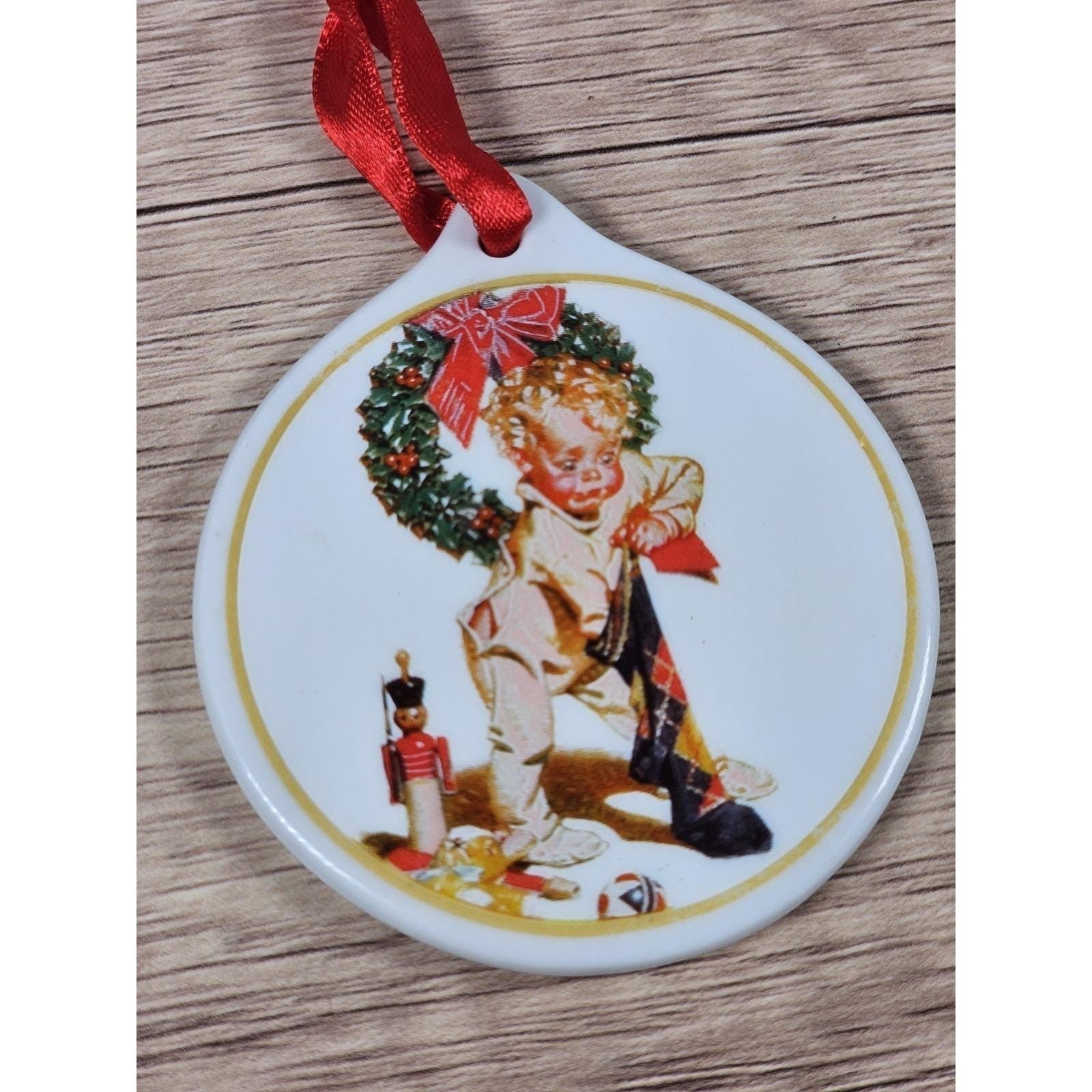 Vintage 2001 J.C. Leyendecker Porcelain Christmas Ornament