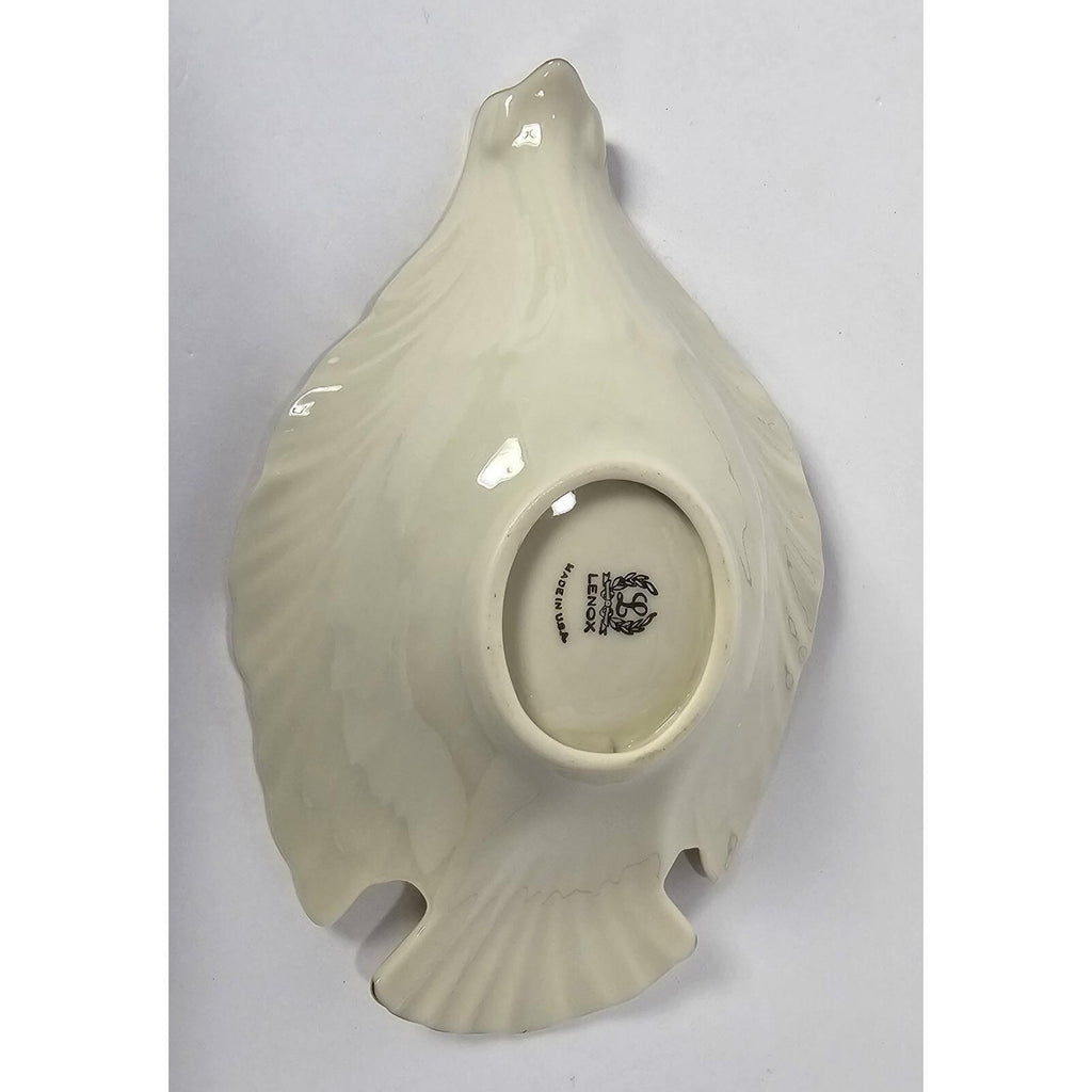 Vintage Lenox Dove Candy Dish Cream China Gold Trim