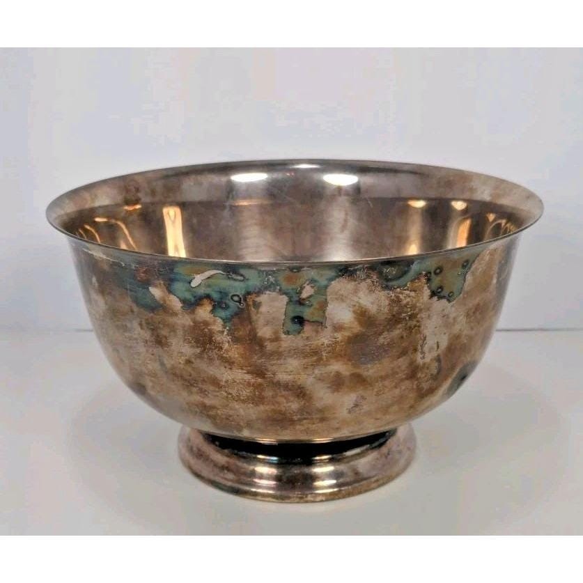 Vintage Webster Wilcox Silver Plated Oval Bowl Trinket Dish