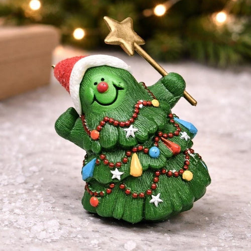 Hallmark Jolly Christmas Tree Ornament Vintage Keepsake 1982